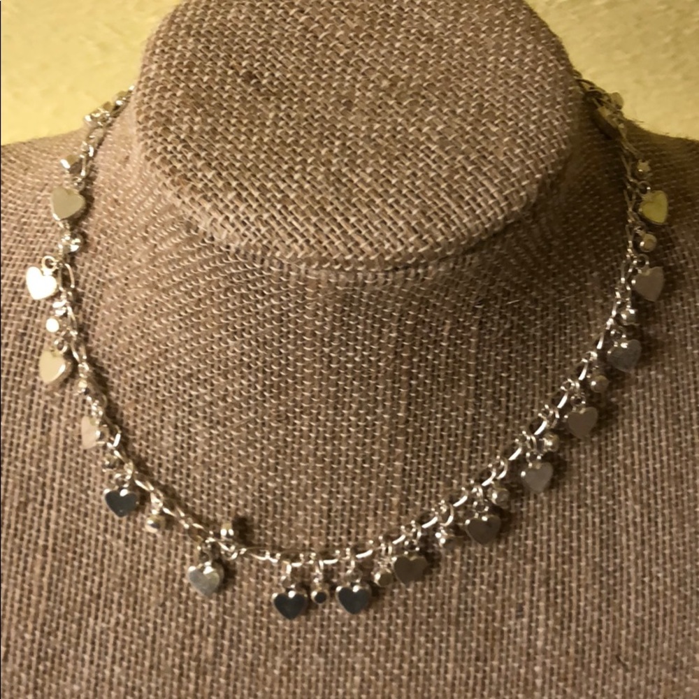 Hearts of silver necklace